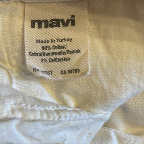 Mavi white stretch sz 33/34 mid rise Molly straight leg pants - Picture 9 of 13